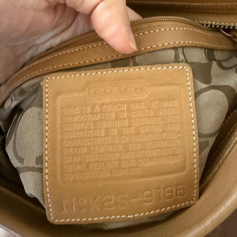 Coach Legacy Soho Tan Leather Bucket Hobo Crossbody Bag (Markings) - Picture 9 of 10